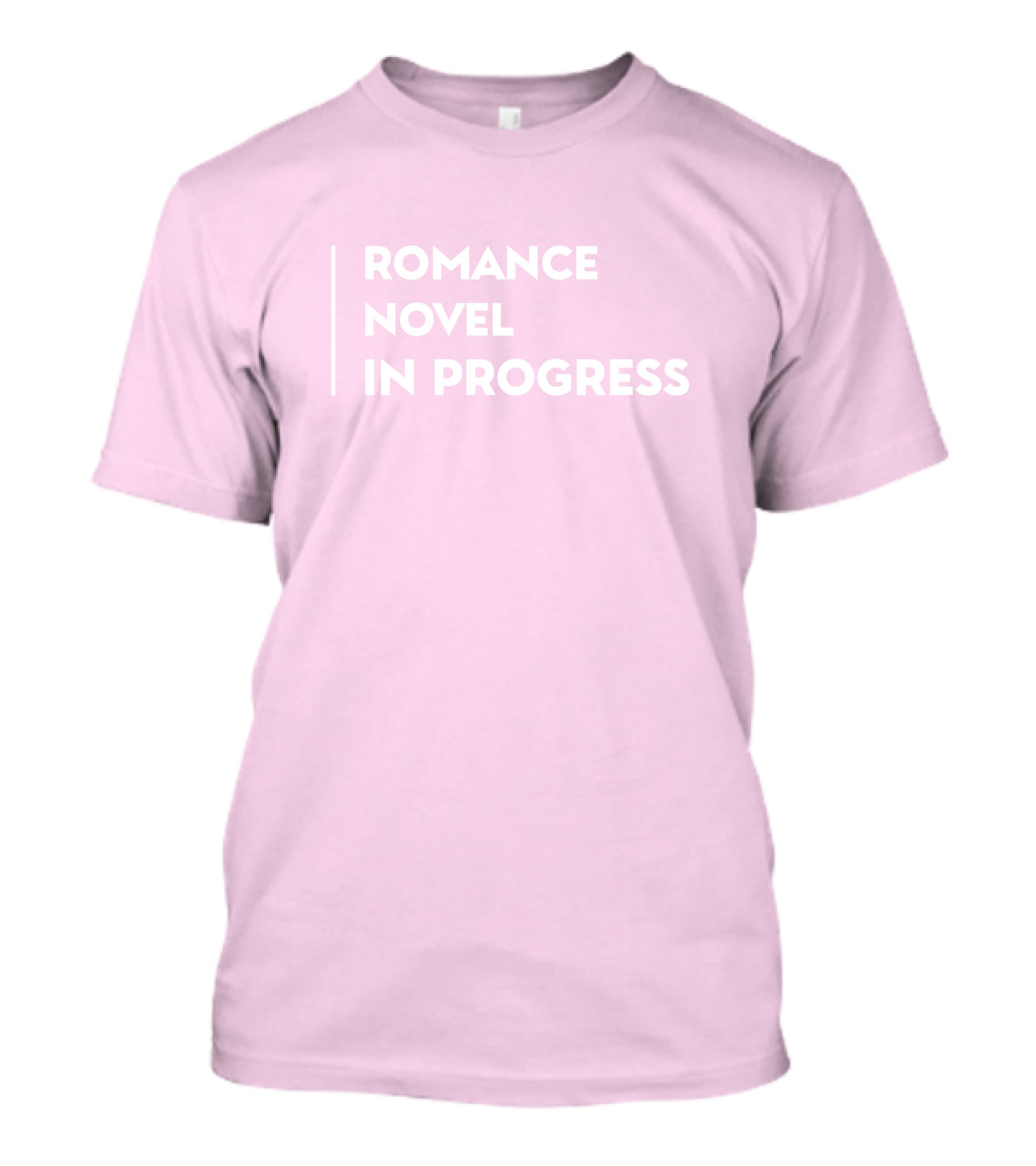 Romance Novel In Progress Light Pink Background T-Shirt