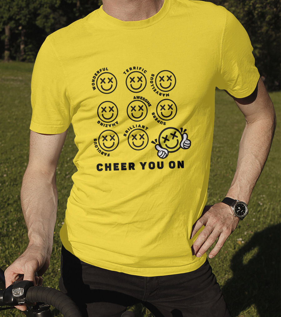 Cheer You On Gulfkanawut Marvelous Fabulous Smiley Faces T-Shirt