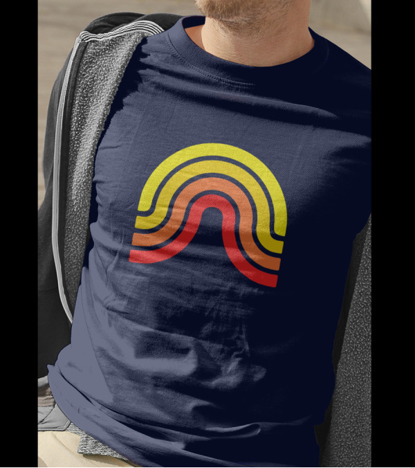 The Geoff Stuff Olden Days Rainbow Logo Geof Flramsey T-Shirt
