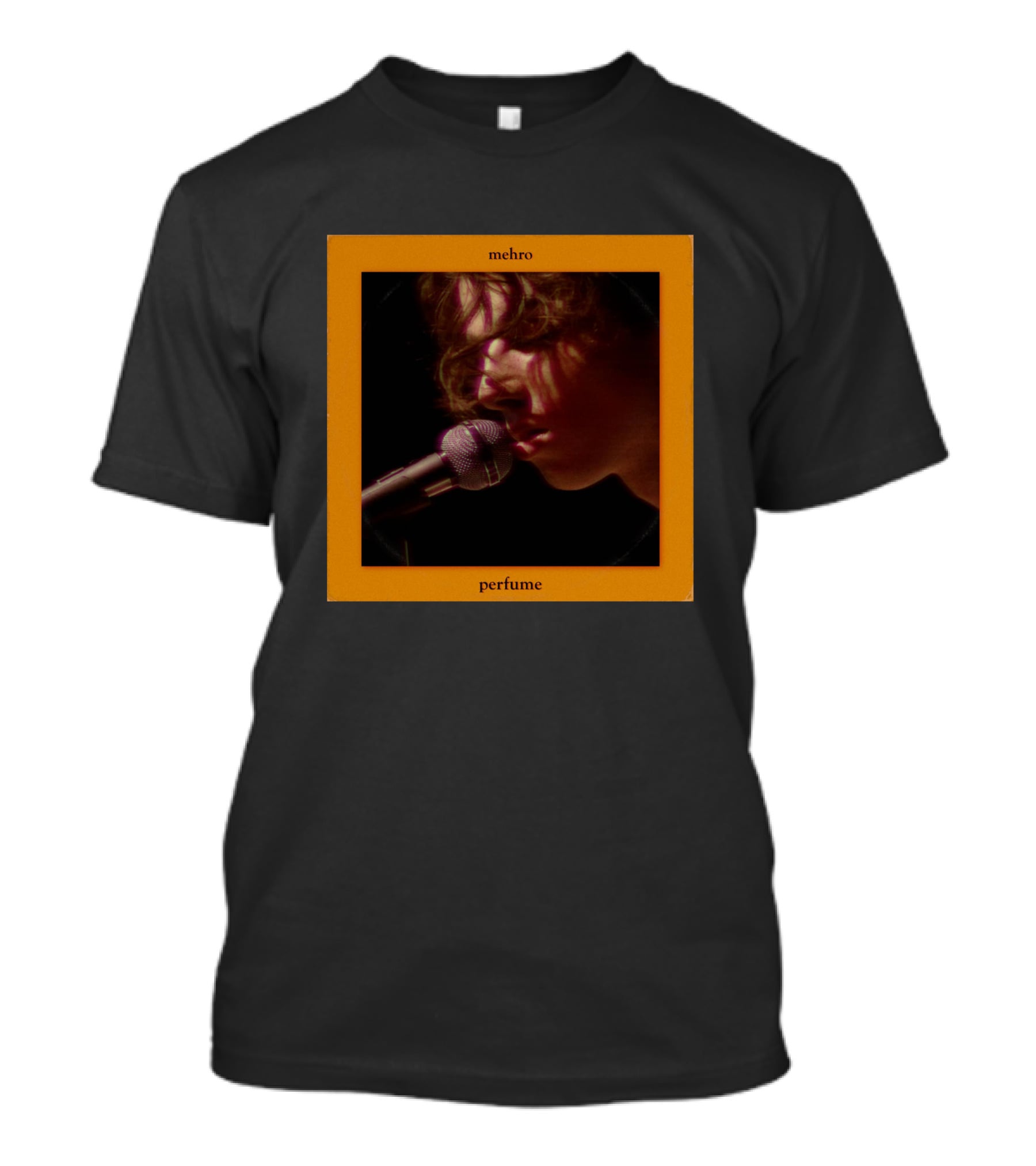 Mehro Merch Perfume Singer Photo Orange Frame T-Shirt