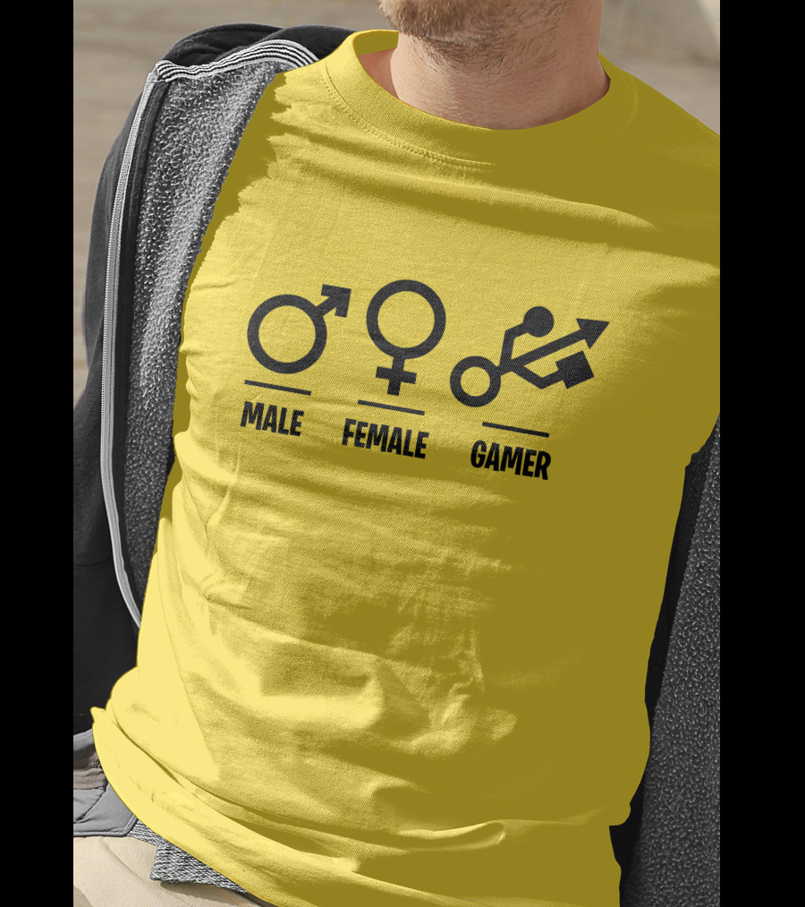 Male Female Gamer USB T-Shirt