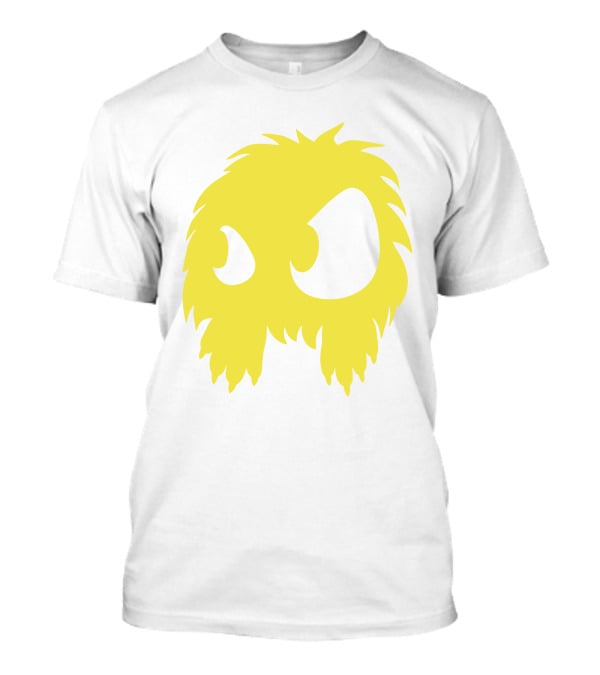 Mcq Monster Flock Mew Yellow Furry Creature Face T-Shirt