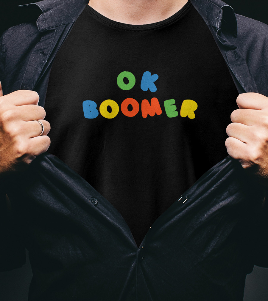 OK Boomer Fridge Magnet Toy Block Letter T-Shirt