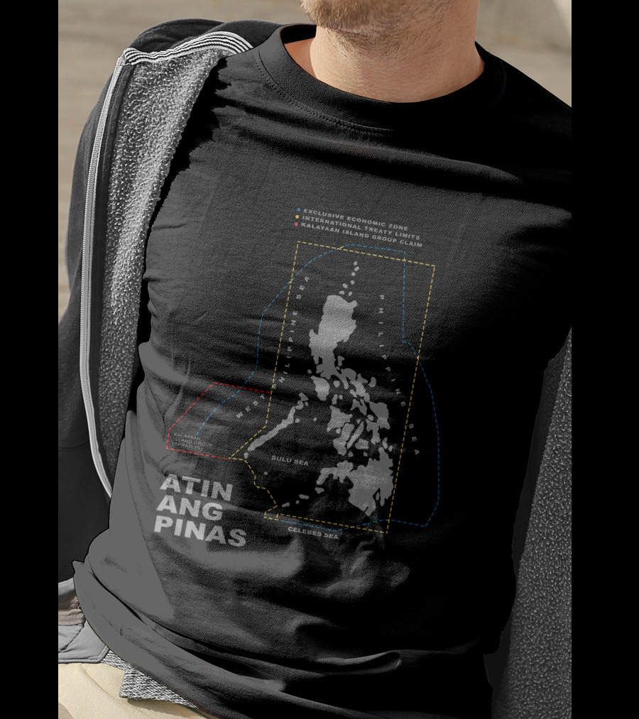 Atin Ang Pinas Exclusive Economic Zone Kalayaan Island Group Claim Map T-Shirt