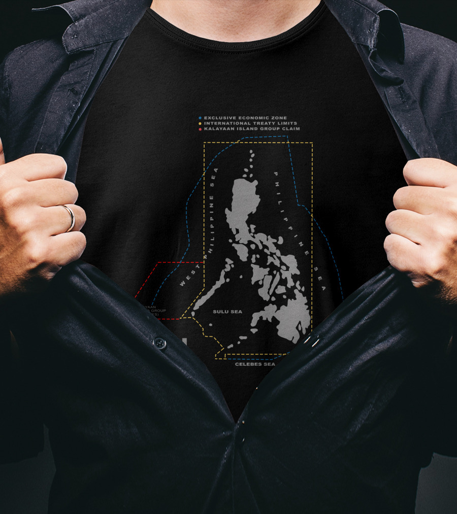 Atin Ang Pinas Exclusive Economic Zone Kalayaan Island Group Claim Map T-Shirt