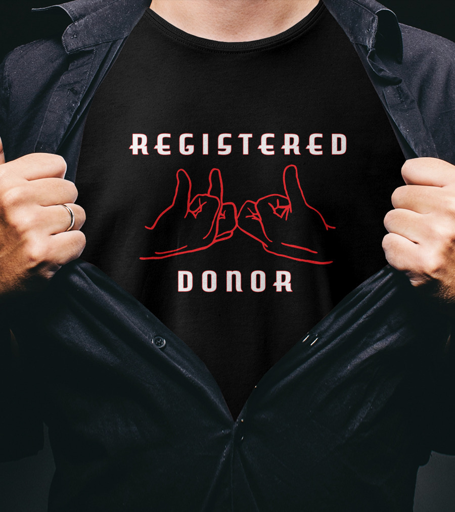 Nurselifern Merch Registered Blood Donor Hands T-Shirt