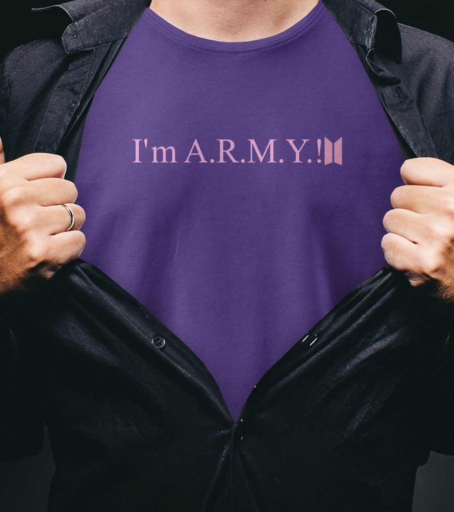 I'm A.R.M.Y Iconic Symbol Purple T-Shirt