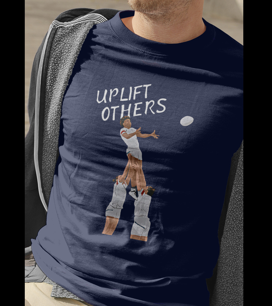 Kristhomas11 Uplift Others Rugby Teamwork Inspired T-Shirt