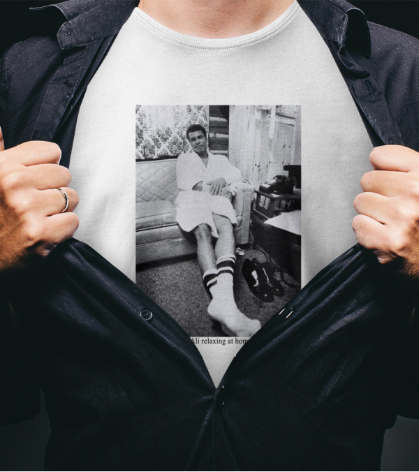 Ali Relaxing At Home In Bathrobe And Socks T-Shirt