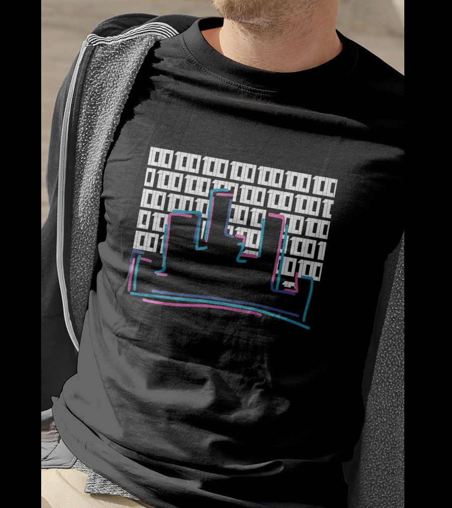 Iconografi Neon Skyline 1010101 Koidoodles T-Shirt