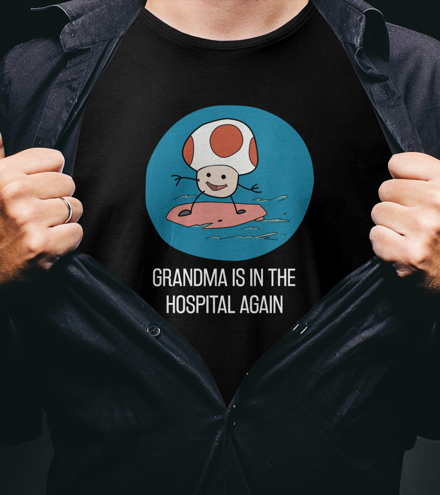 Simpleflips Grandma Hospital Again Surfing Toad Character T-Shirt