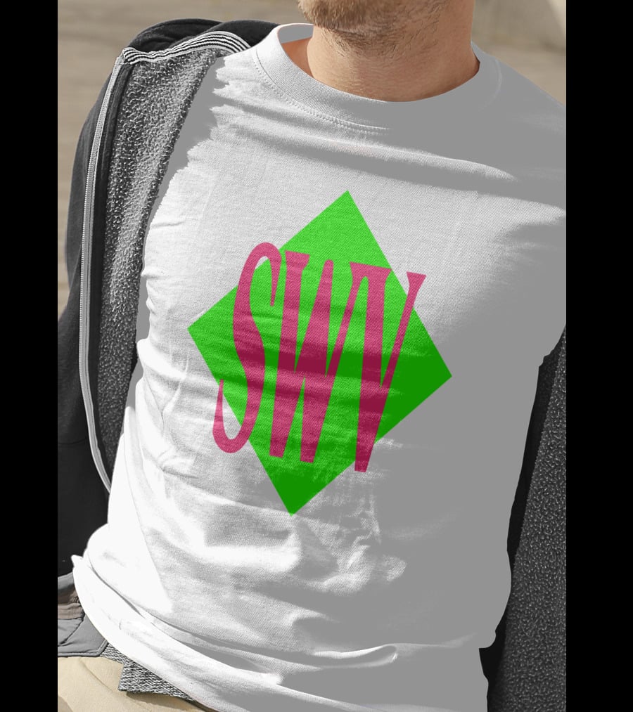 SWV Logo Neon Diamond Pink Green T-Shirt