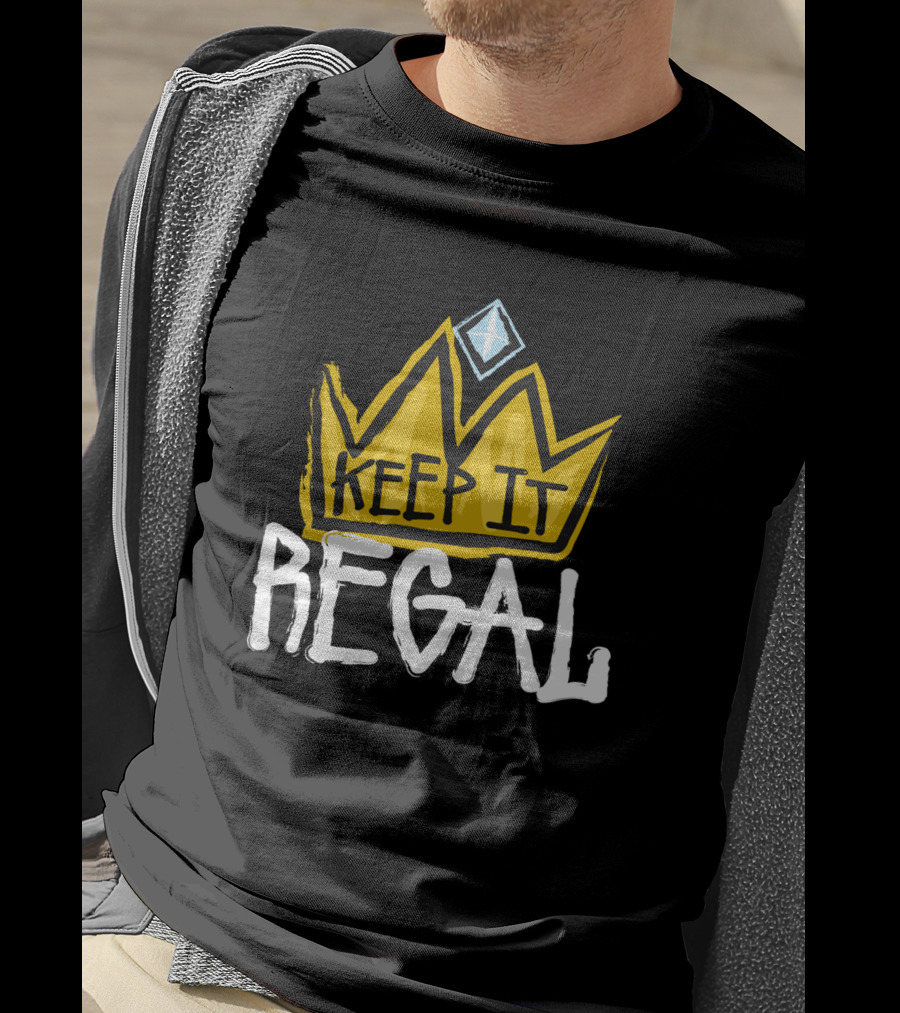 Keep It Regal Yellow Crown Diamond Emblem T-Shirt