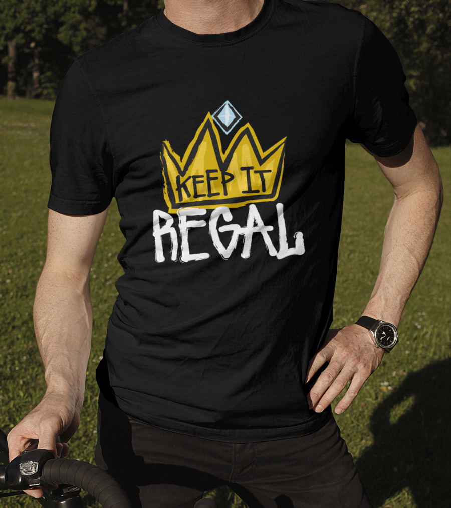 Keep It Regal Yellow Crown Diamond Emblem T-Shirt