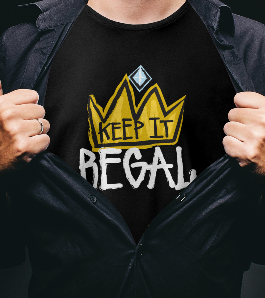 Keep It Regal Yellow Crown Diamond Emblem T-Shirt