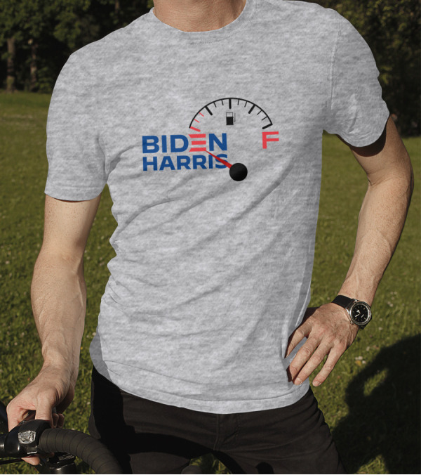 Biden Harris Fuel Gauge On Empty Parody Bringammo Merch T-Shirt