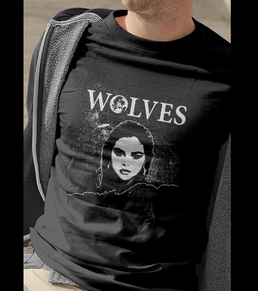 Selena Gomez Wolves Starry Portrait Merch T-Shirt