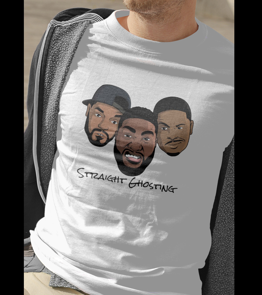 Straight Ghosting Ghost Brothers Faces T-Shirt