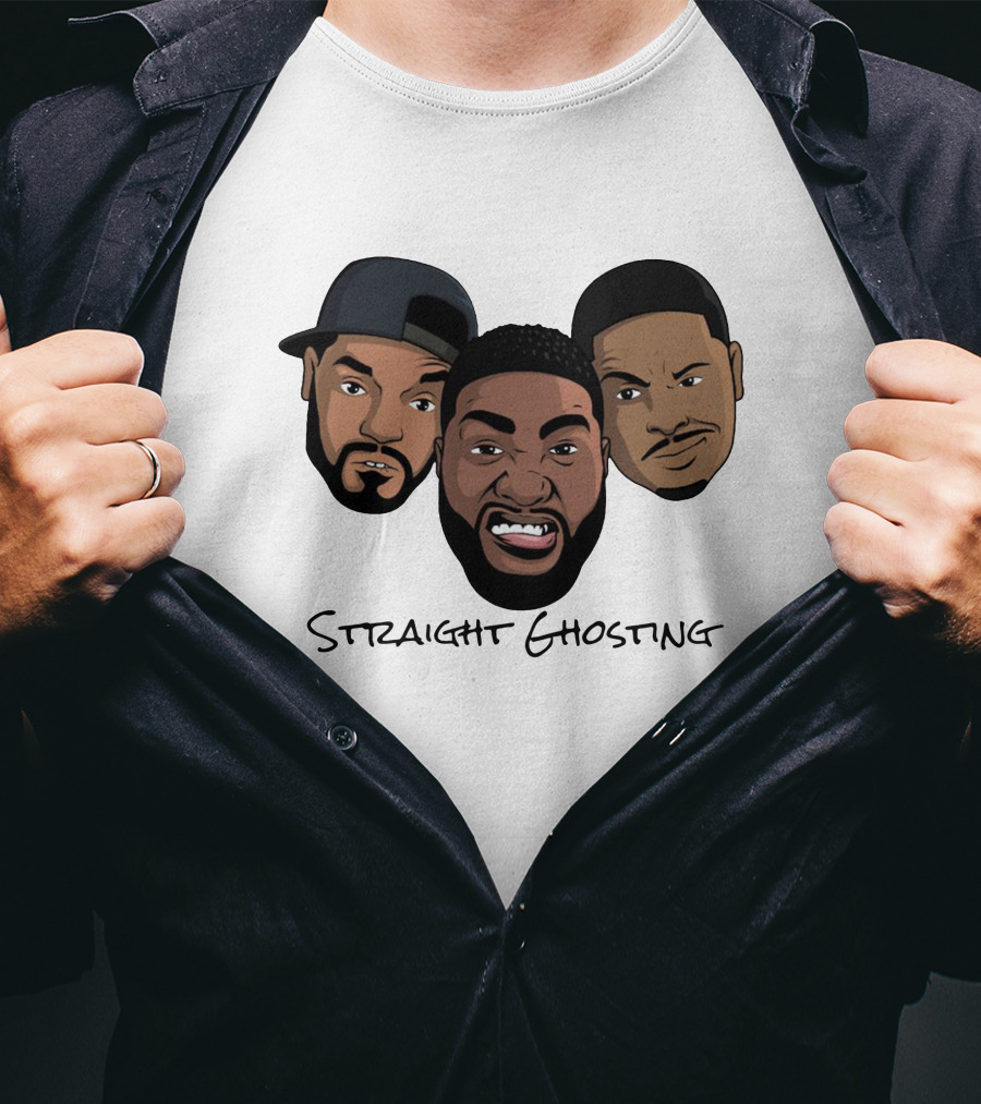 Straight Ghosting Ghost Brothers Faces T-Shirt