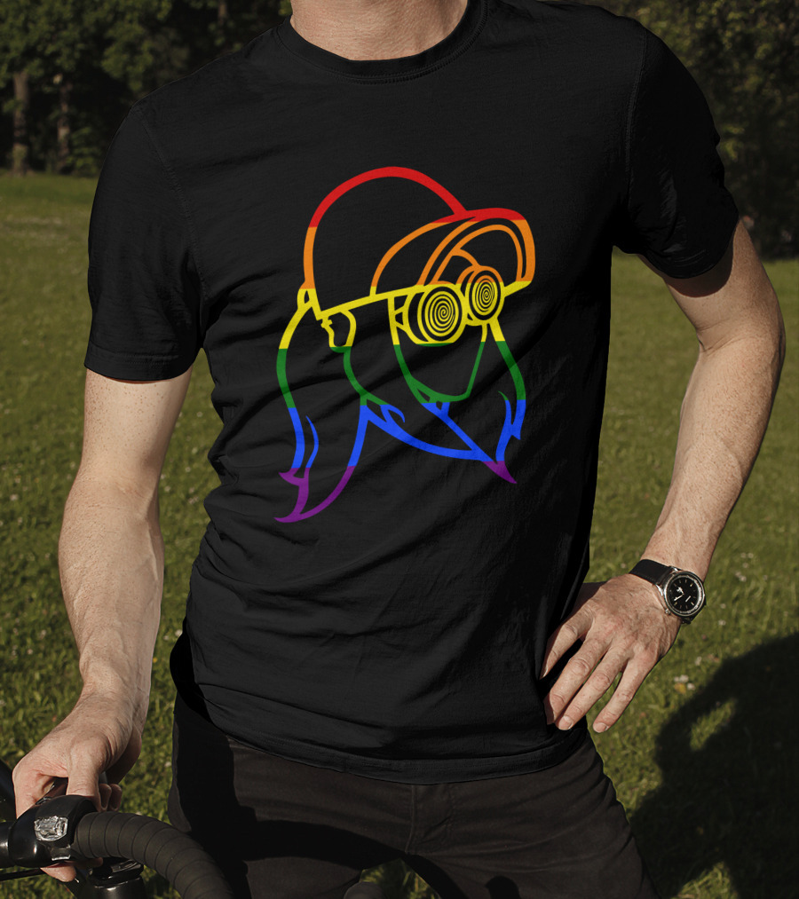 Rezz Rainbow Pride DJ Icon With Spiral Glasses T-Shirt