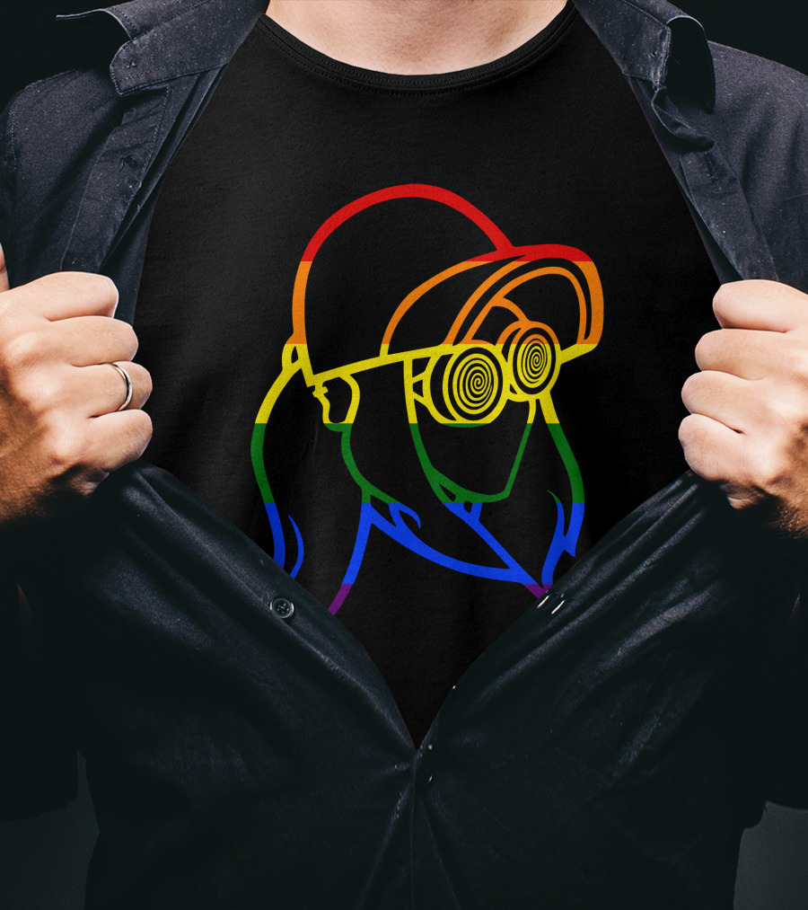 Rezz Rainbow Pride DJ Icon With Spiral Glasses T-Shirt