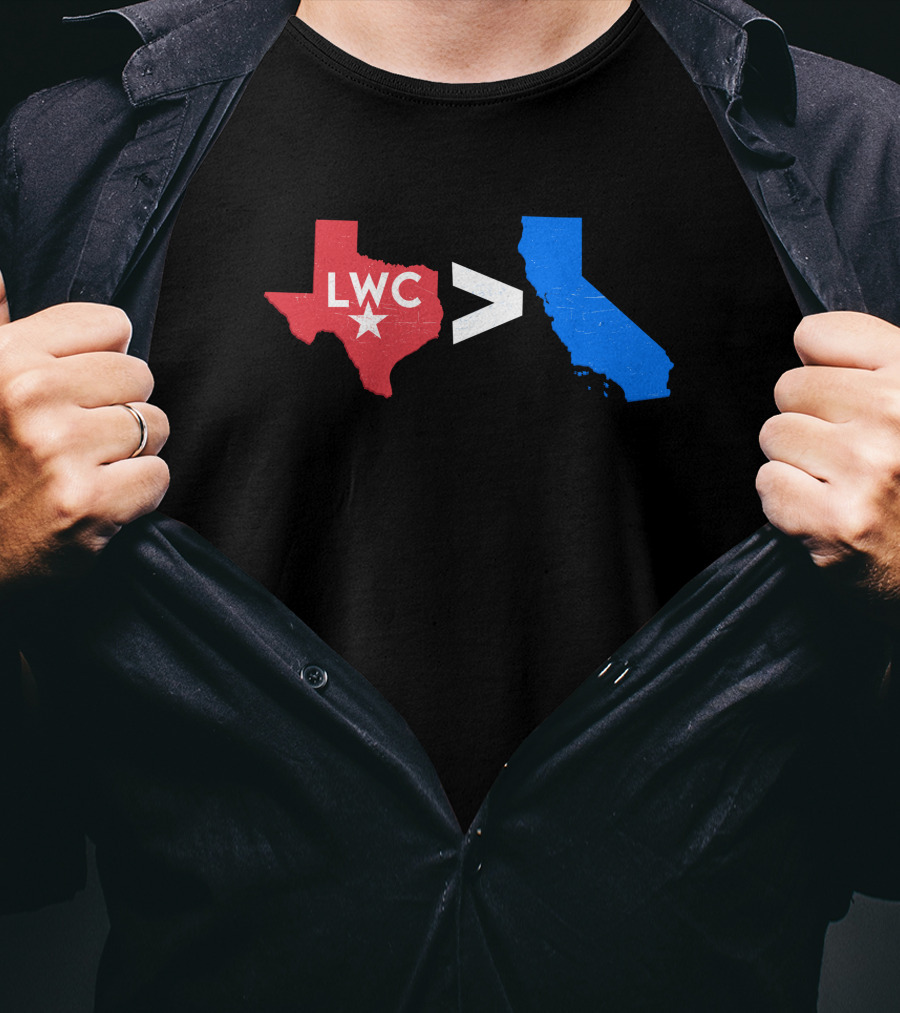 LWC Texas Greater Than California Crowder Shop T-Shirt
