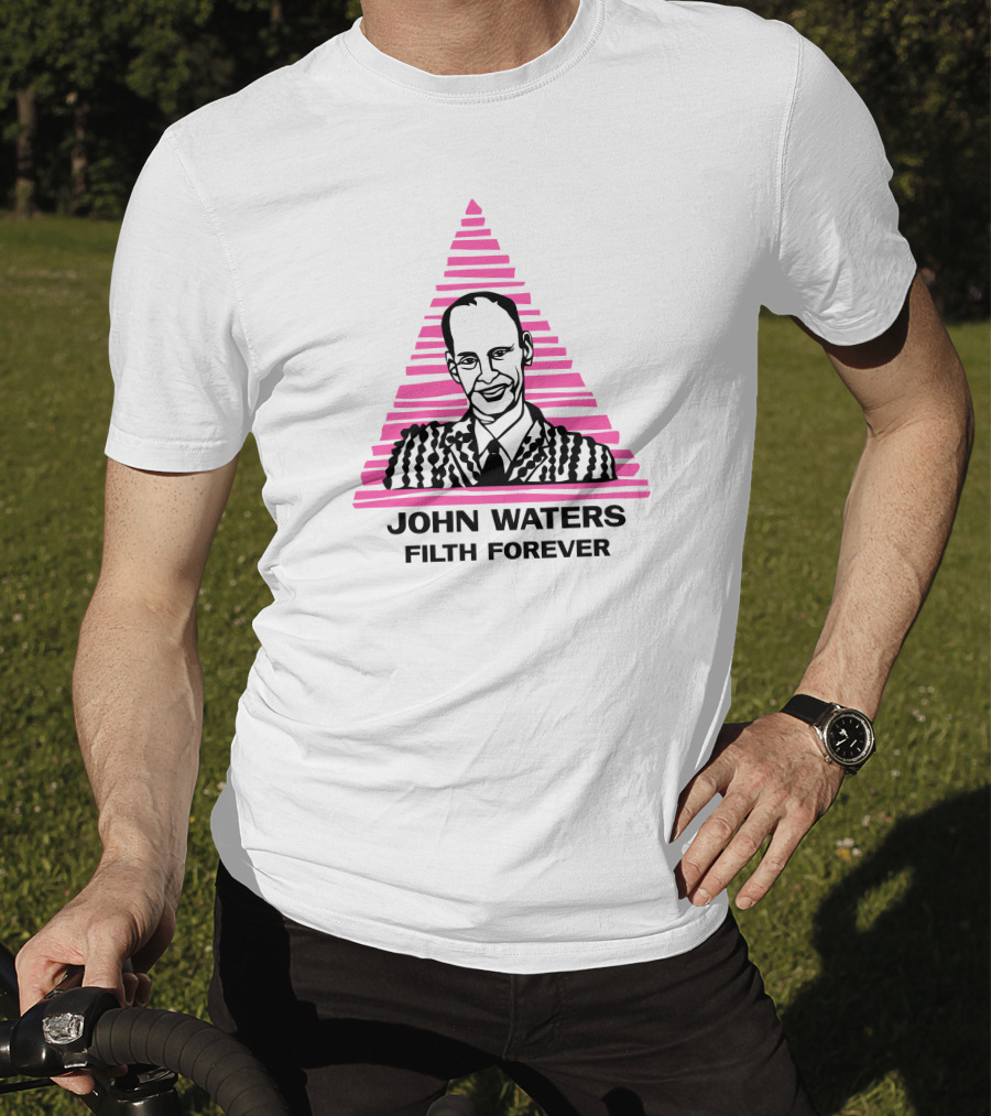 Tees4togo Merch John Waters Filth Forever Iconic Pink Triangle T-Shirt