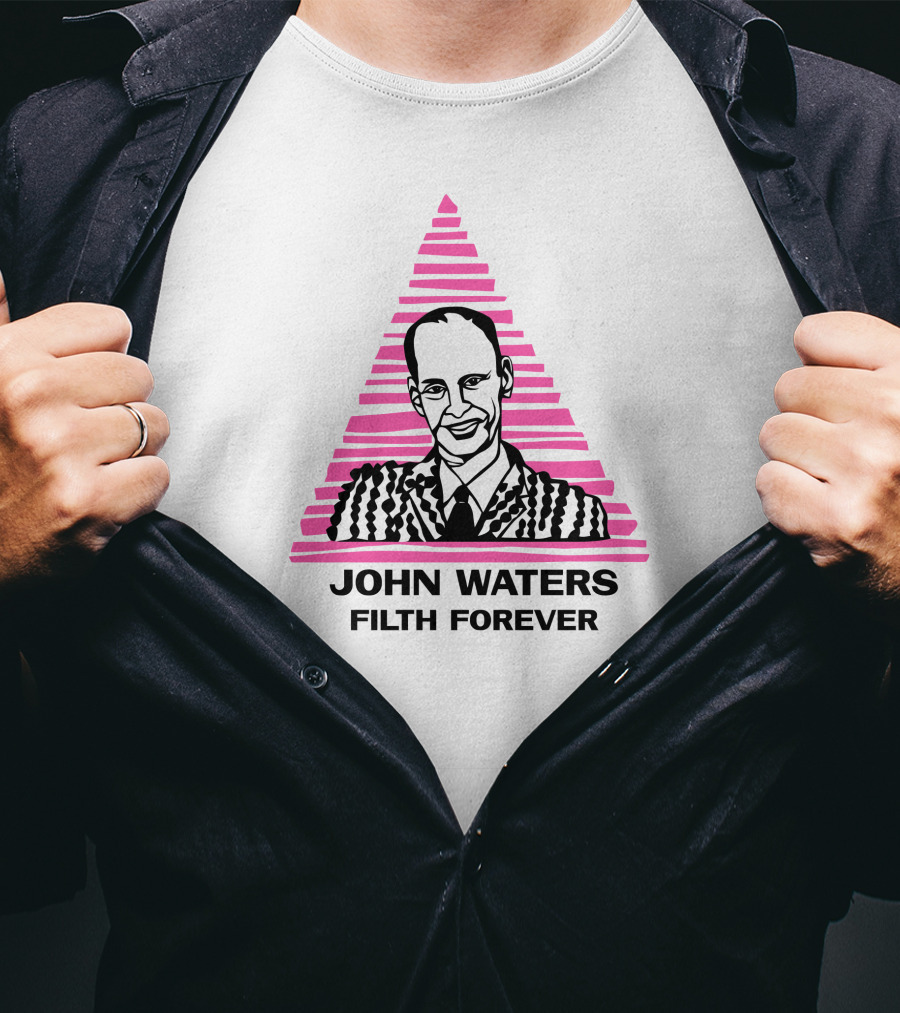 Tees4togo Merch John Waters Filth Forever Iconic Pink Triangle T-Shirt