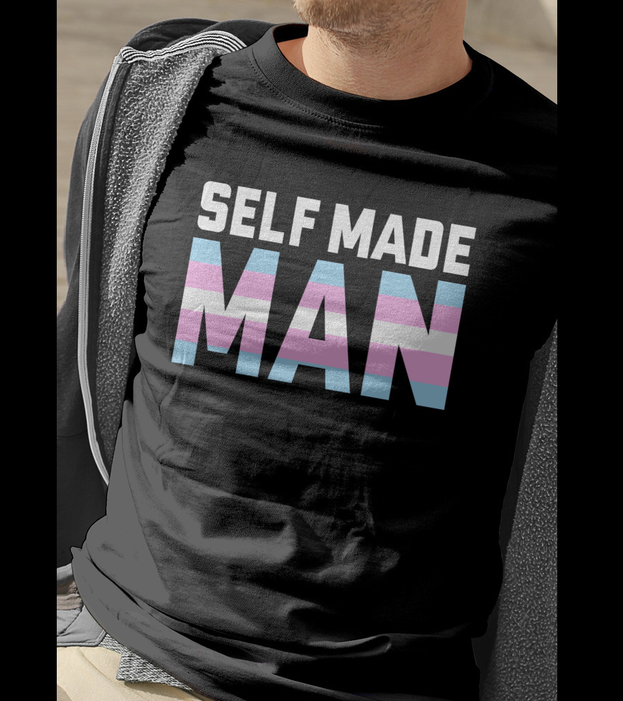 Self Made Man Adi Transgender Flag Colors T-Shirt