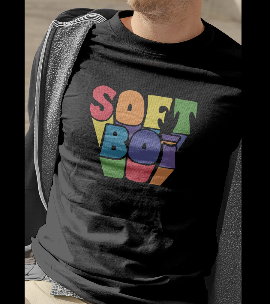 Crankgameplays Soft Boi Colorful 3D Text Merch T-Shirt