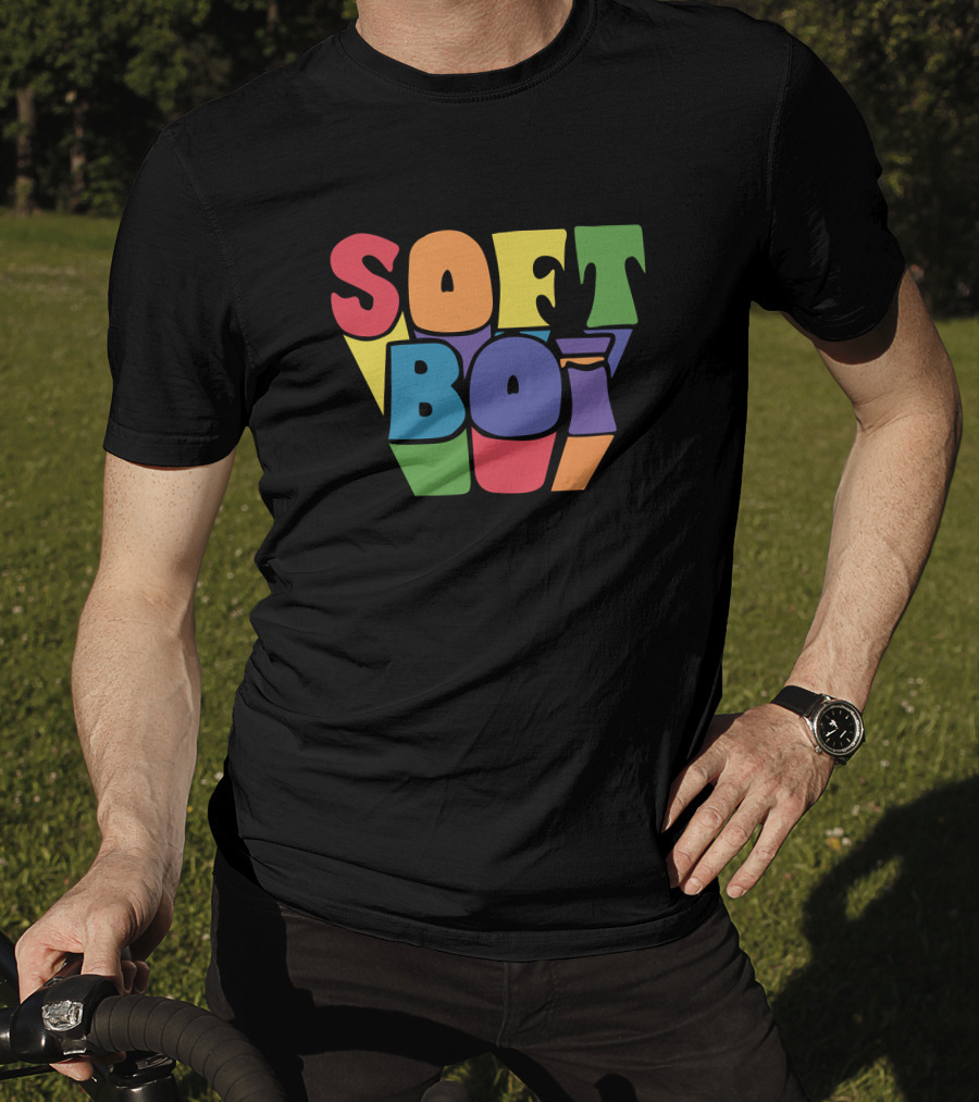 Crankgameplays Soft Boi Colorful 3D Text Merch T-Shirt