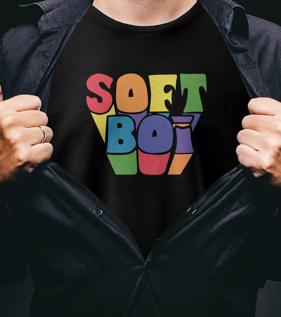 Crankgameplays Soft Boi Colorful 3D Text Merch T-Shirt