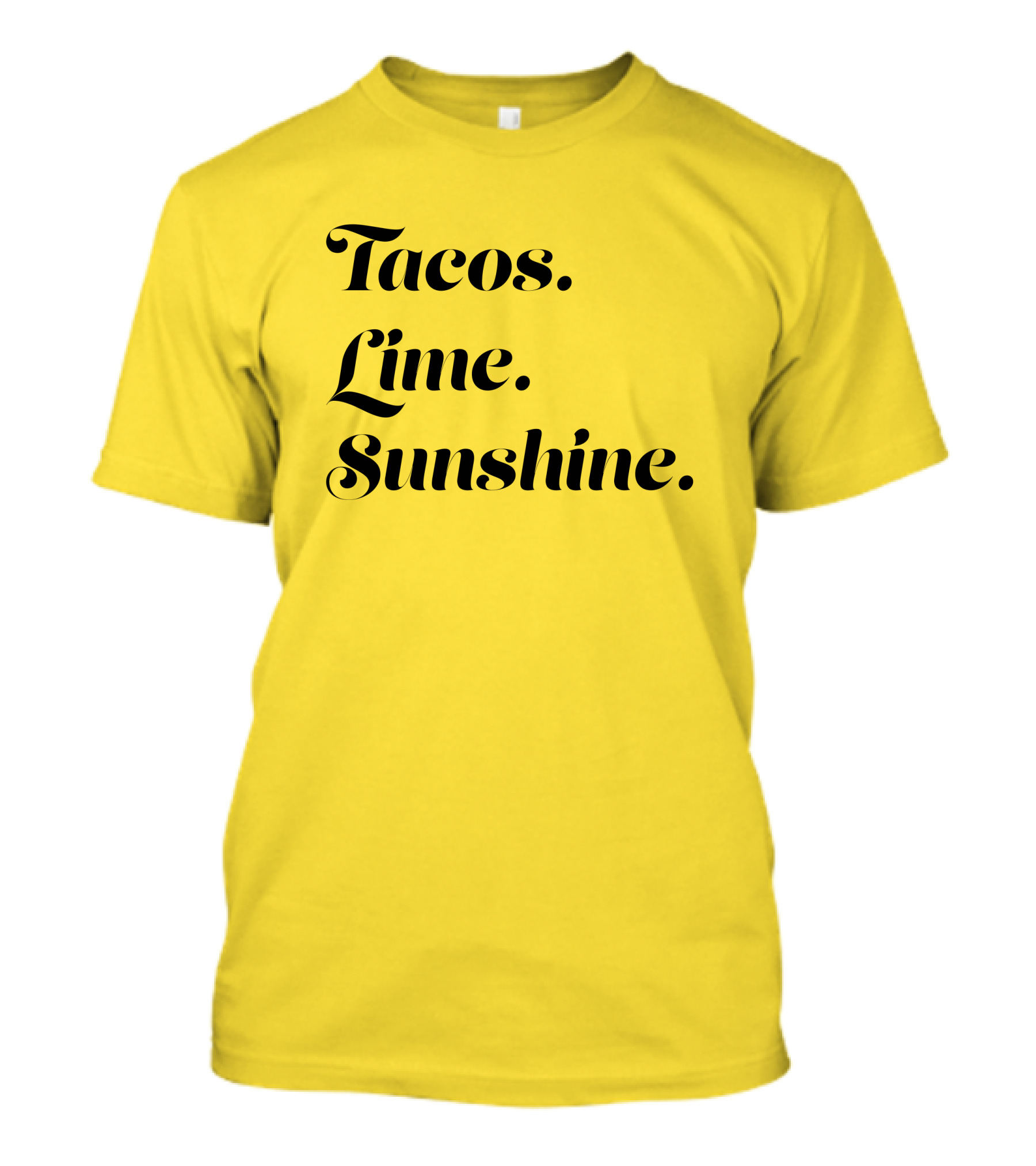 Tacos Lime Sunshine Vibrant Summer Vibes T-Shirt