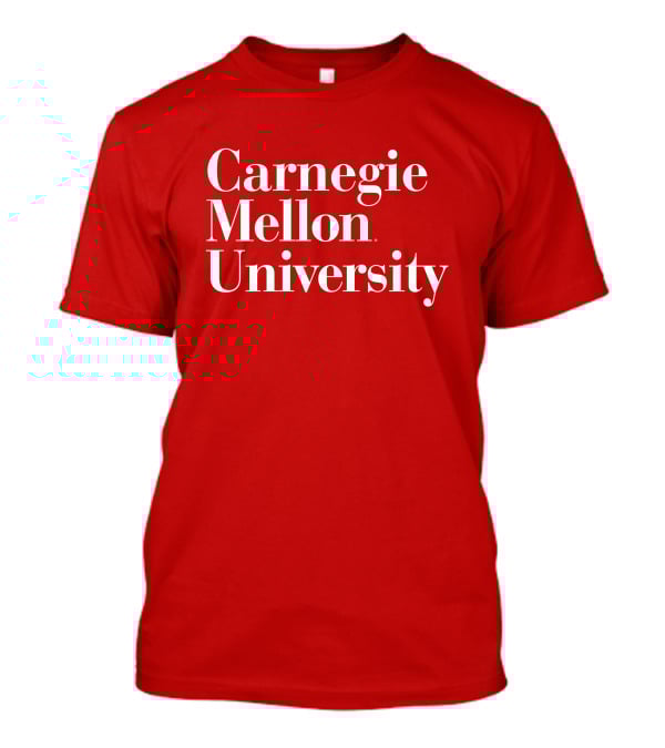 Carnegie Mellon University Red Background Classic Font T-Shirt