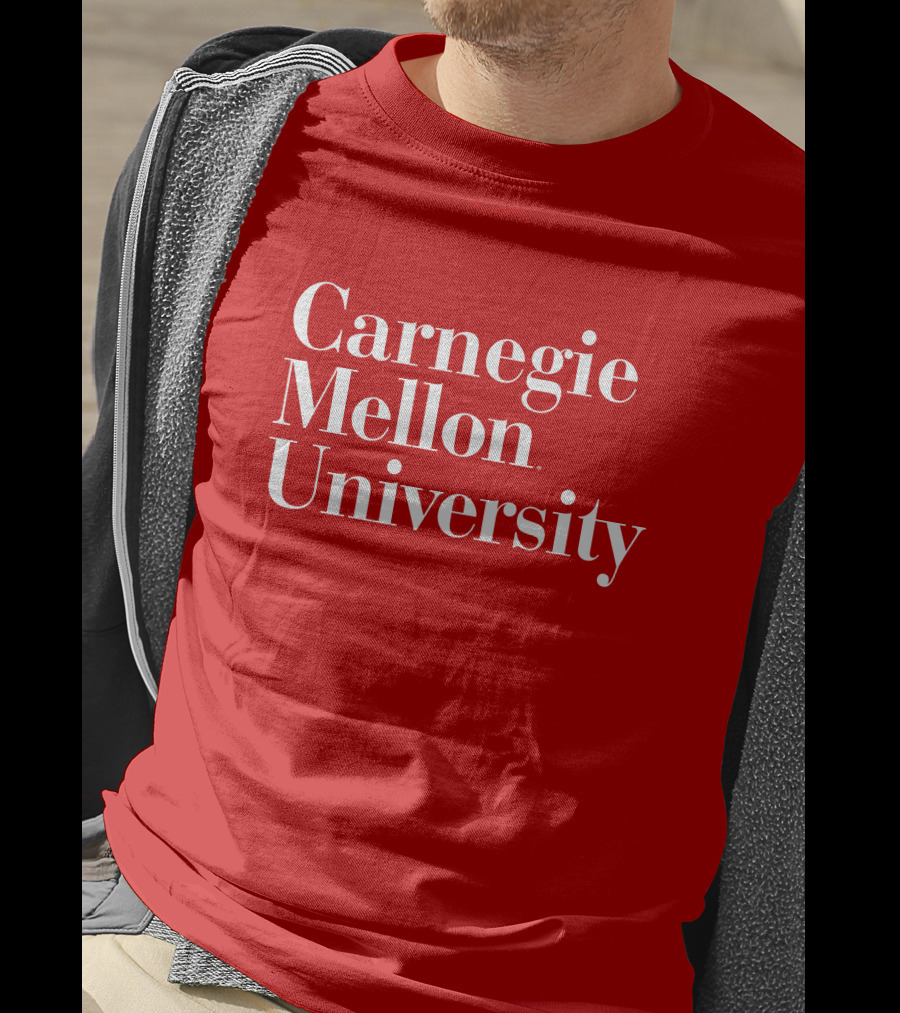Carnegie Mellon University Red Background Classic Font T-Shirt