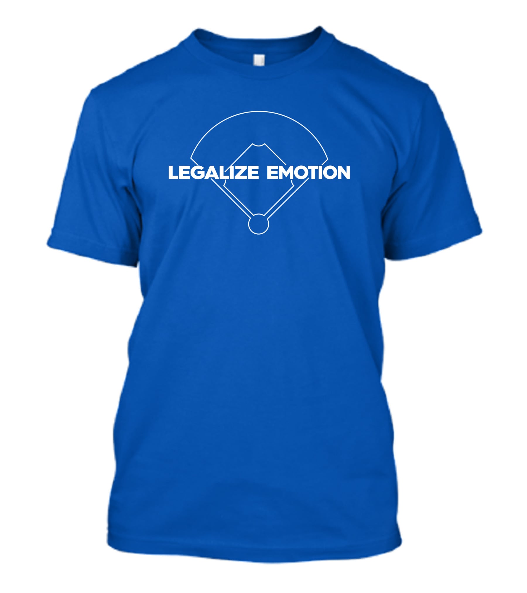 Trevorbauer Merch Legalize Emotion Baseball Field Diagram T-Shirt