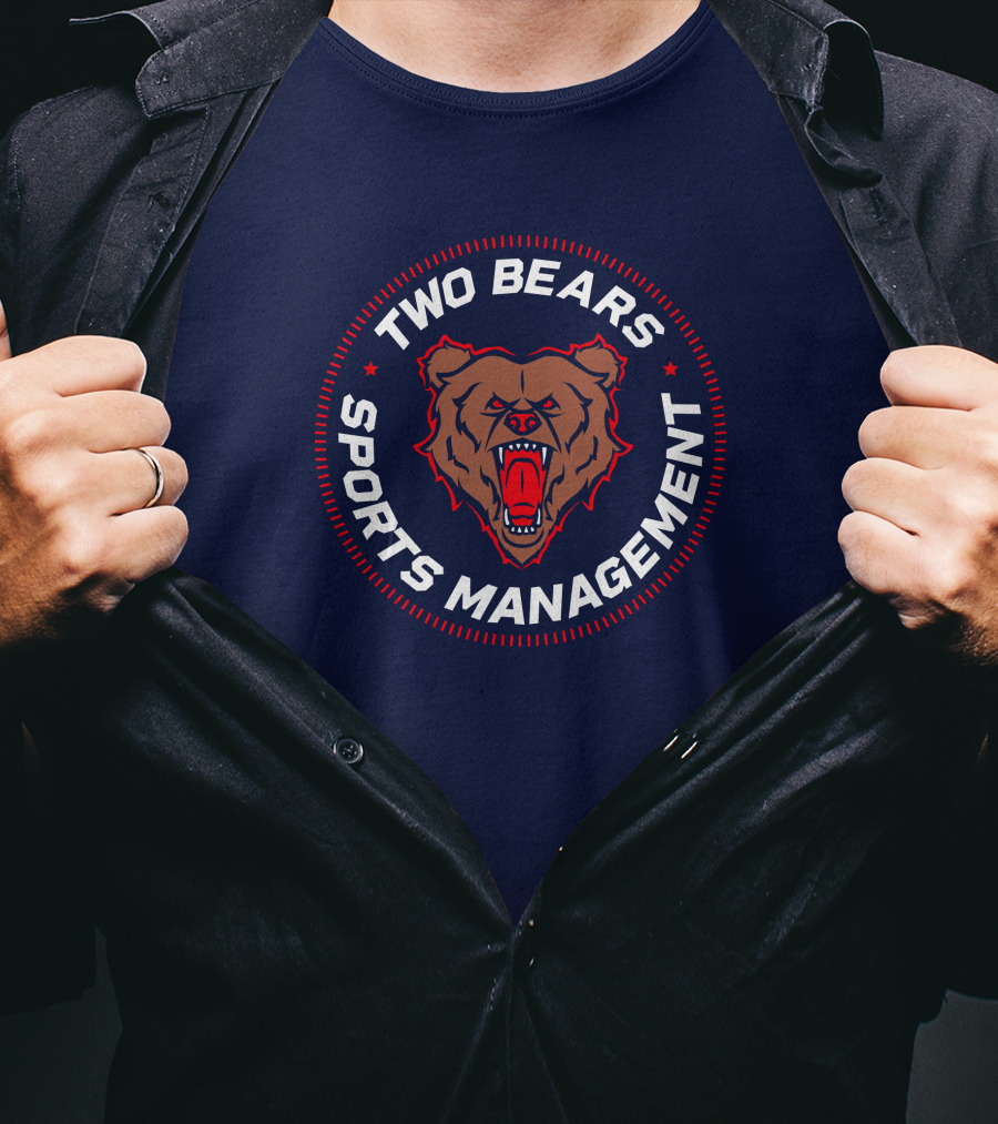 Two Bears Sports Management YMH Merch Fierce Bear Emblem T-Shirt