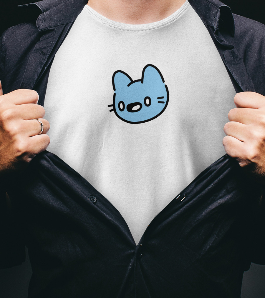 Cool Cats Blue Cat Head T-Shirt