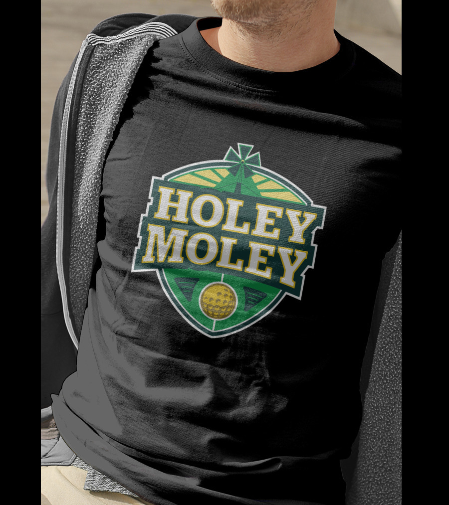 Holey Moley Golf Shield Emblem T-Shirt