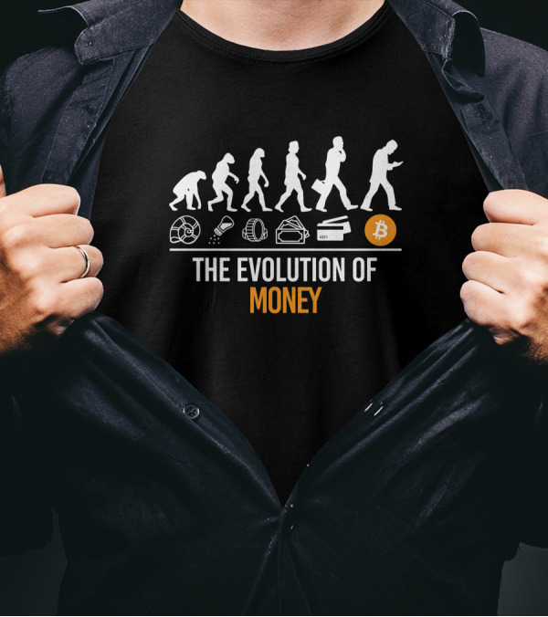 The Evolution Of Money Bitcoin Silhouettes Musk T-Shirt