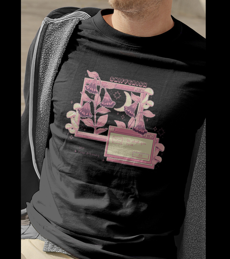 Snifferish Do What You Love Keep Dreaming Floral Pixel T-Shirt