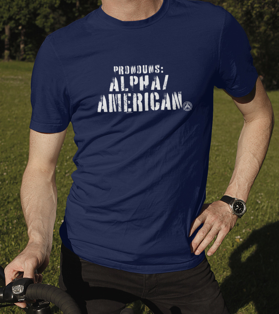 Alpha American Pronouns Alpha American Textured T-Shirt