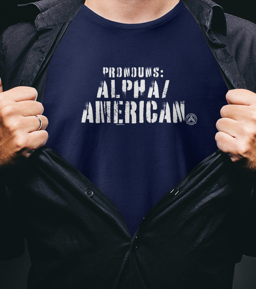 Alpha American Pronouns Alpha American Textured T-Shirt