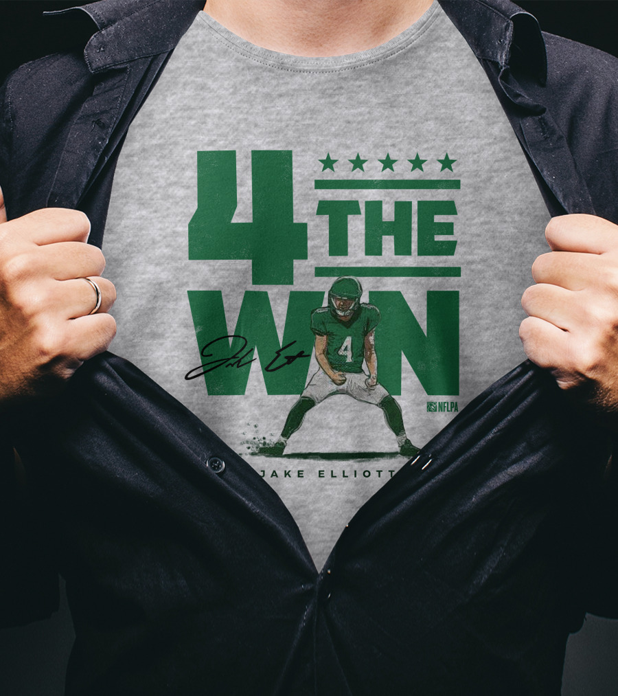 Jake Elliott 4 The Win NFLPA Football Player Nick Sirianni T-Shirt