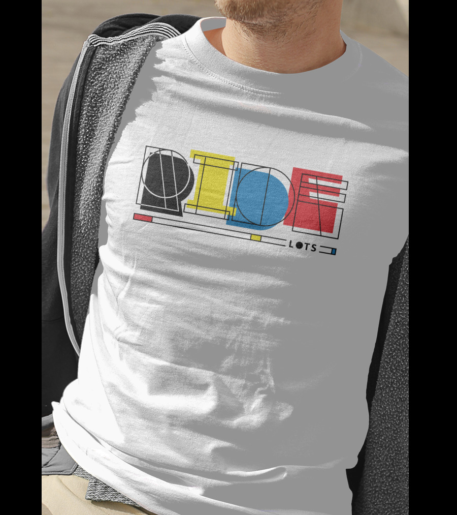 Ride Lots Geometric Multi Color Design Bicycling Shop T-Shirt