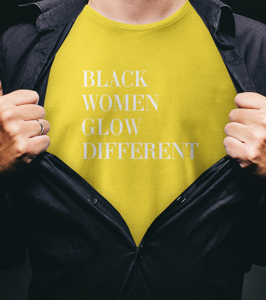 Black Women Glow Different Angela Bassett T-Shirt