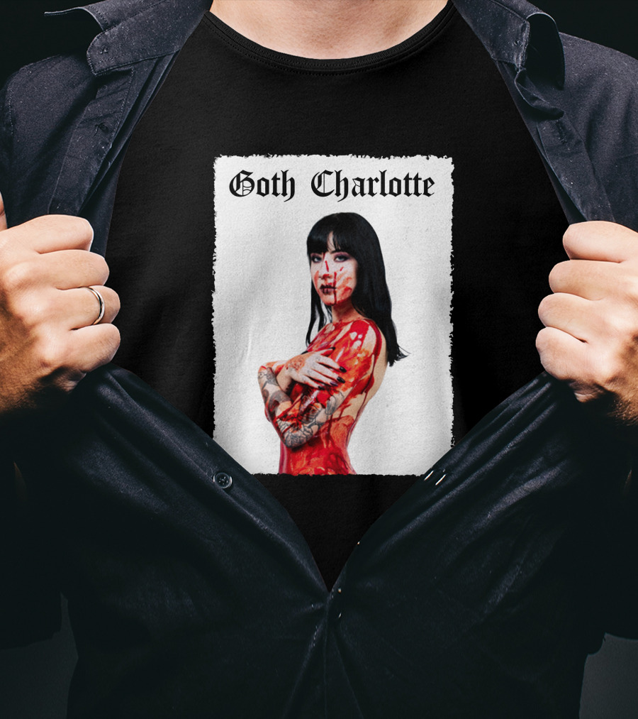 Goth Charlotte Blood Tattoo Art Dark T-Shirt