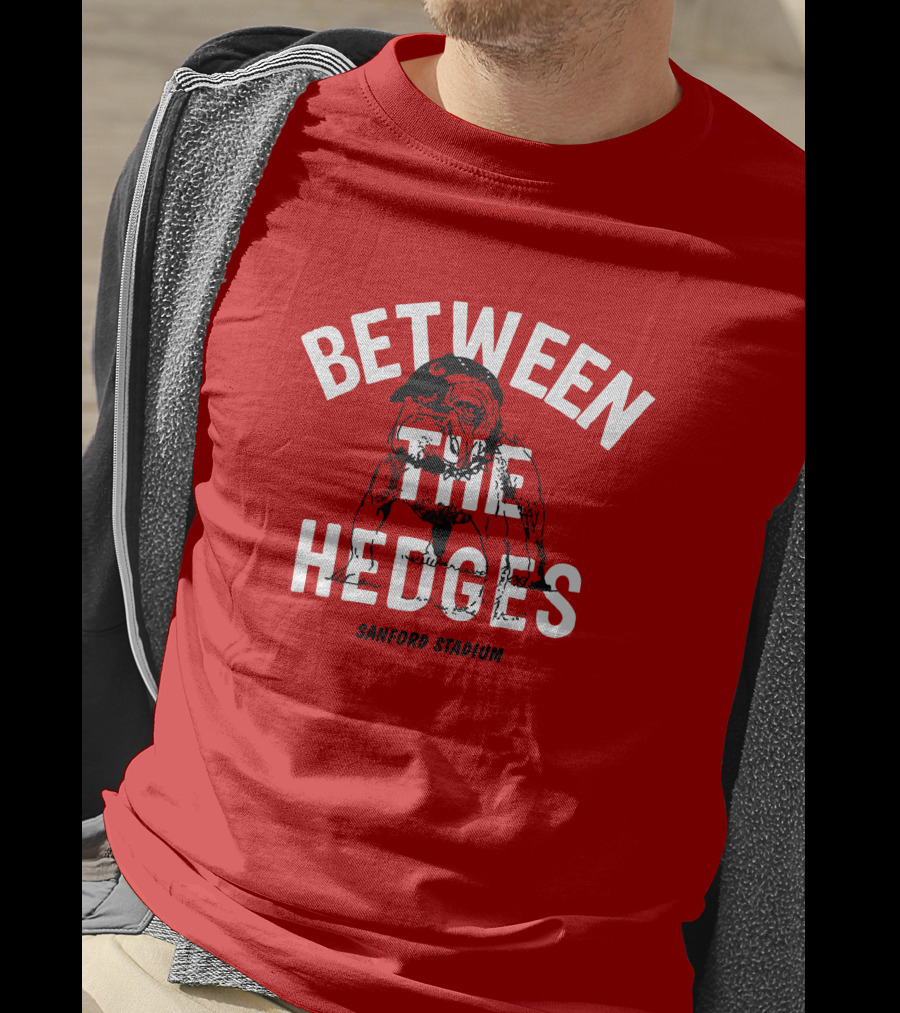 Between The Hedges Sanford Stadium Bulldog T-Shirt
