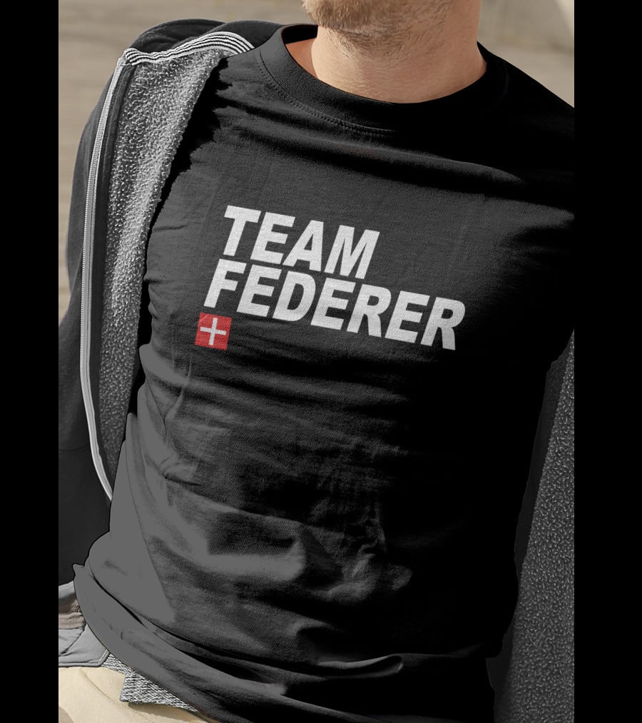 TEAM FEDERER Switzerland Tennis Icon Fan Support T-Shirt