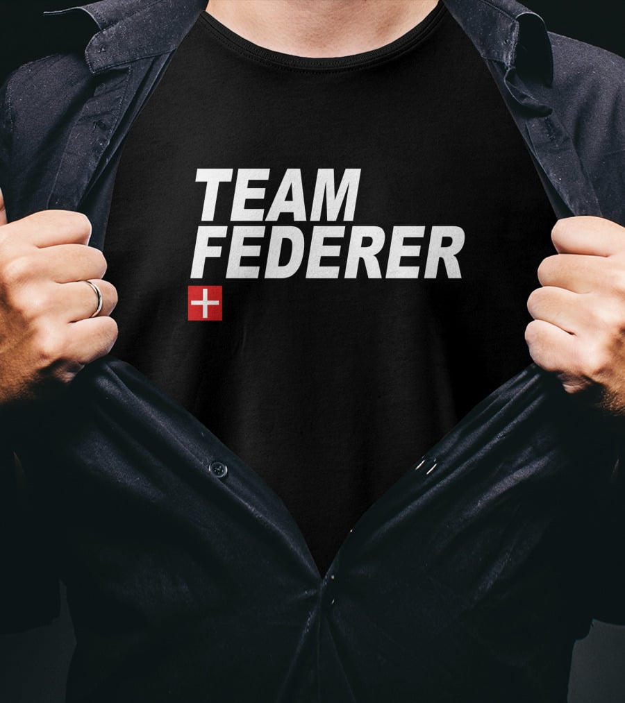 TEAM FEDERER Switzerland Tennis Icon Fan Support T-Shirt